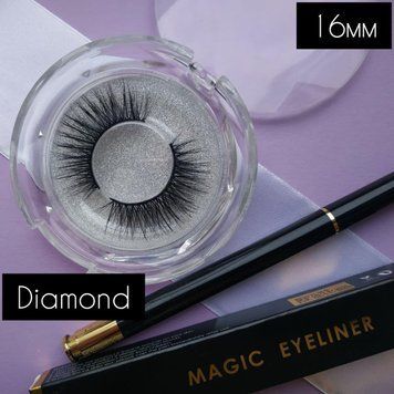 Багаторазові накладні вії класичні 3Д-4Д модель Diamond + липкий маркер підводка Diamond фото