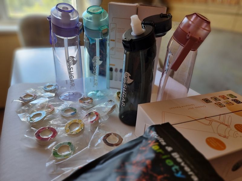 Спортивна ароматична пляшка Бутилка Air Up Bottle + 7 картриджів - капсул ароматів пляшка з 7 ароматами фото